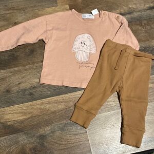 Zara top + baby gap leggings